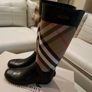 Burberry rain boots